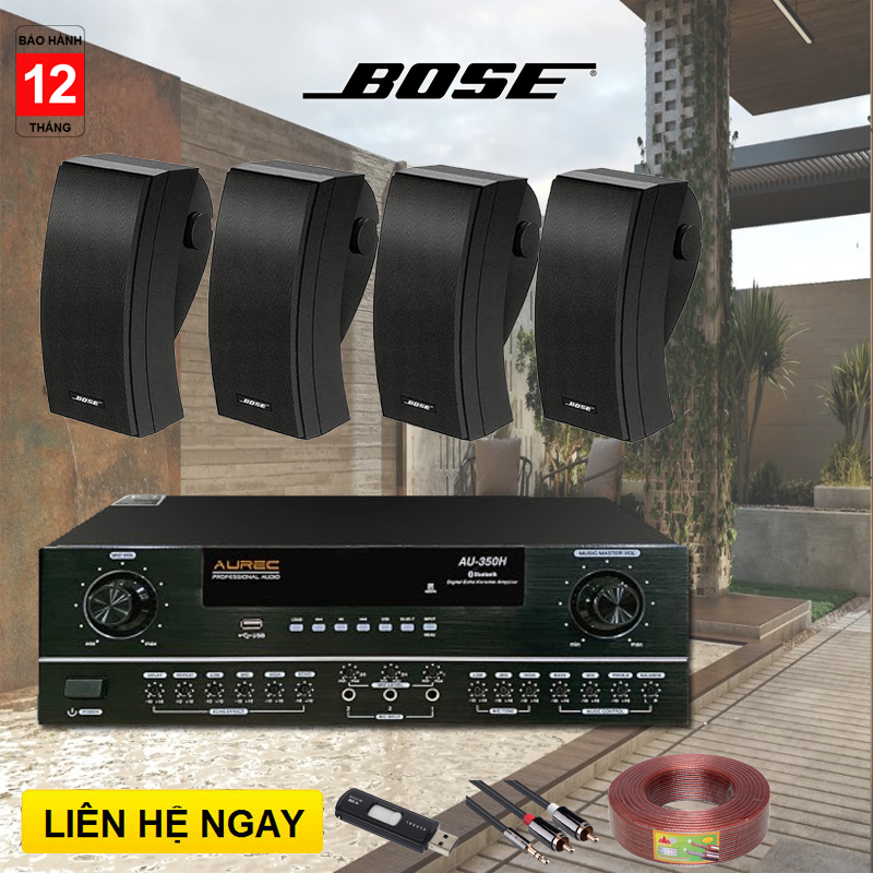 Bộ loa bose treo tường cho sân vườn nghe nhạc