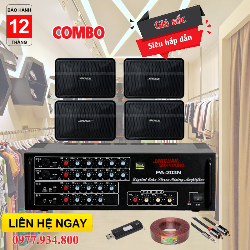 Combo loa Bose 101 nghe nhạc cho shop thời trang