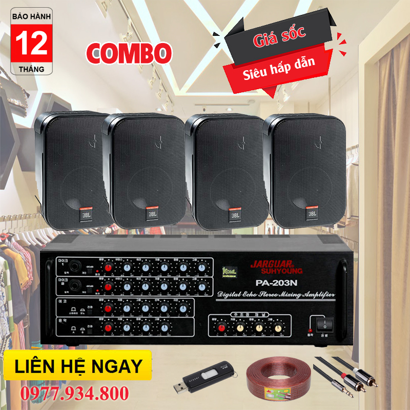 Bộ âm thanh loa JBL cho shop thời trang